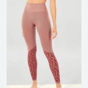 Fabletics Cheetah Print Seamless High Rise Legging